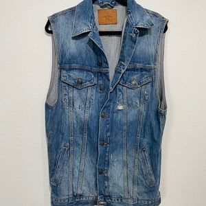Zara Premium Denim Collection Oversized Vest